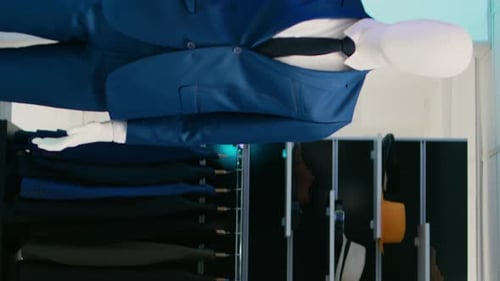 Vertical Video Empty Fashion Boutique for Shopaholic Modern People