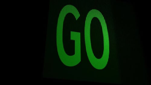 Text der Go-Warnmeldung auf dem Bildschirm