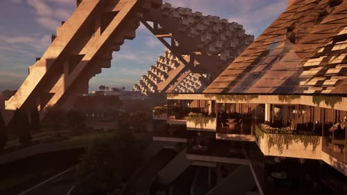 A Row of Connected Buildings