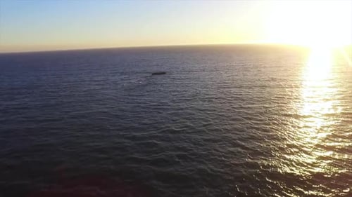 Sunset, Aerial Ocean Drone Shot