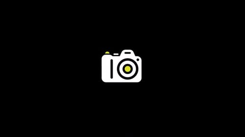 Animationsvideo zum Dslr-Kamera-Symbolsymbol