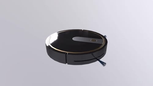 Cleaning Robot 3d object rotating loop