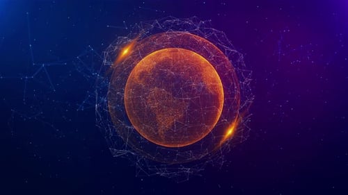 Metaverse, technologie de nouvelle génération, carte du monde, hologramme, réseau mondial, science de la connexion