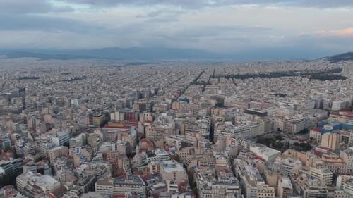 Expansive Aerial View of Athens Cityscape