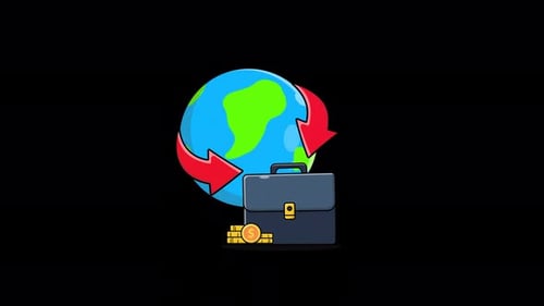 Animated Global Business Concept Video - Transparent