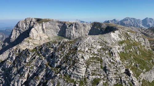 Aerial View of a Beautiful Scenic Mountain Canyon with Stone Relief