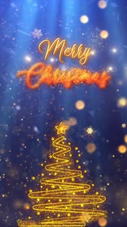 Christmas Trees Merry Christmas Background 24- Vertical Video