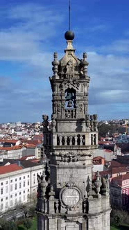 Clerigos Tower At Porto In District Of Porto Portugal.