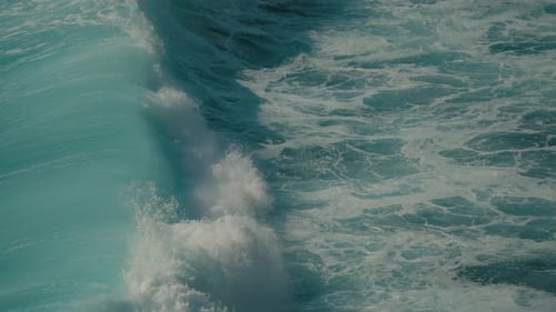 Rolling Ocean Wave on a Sunny Day