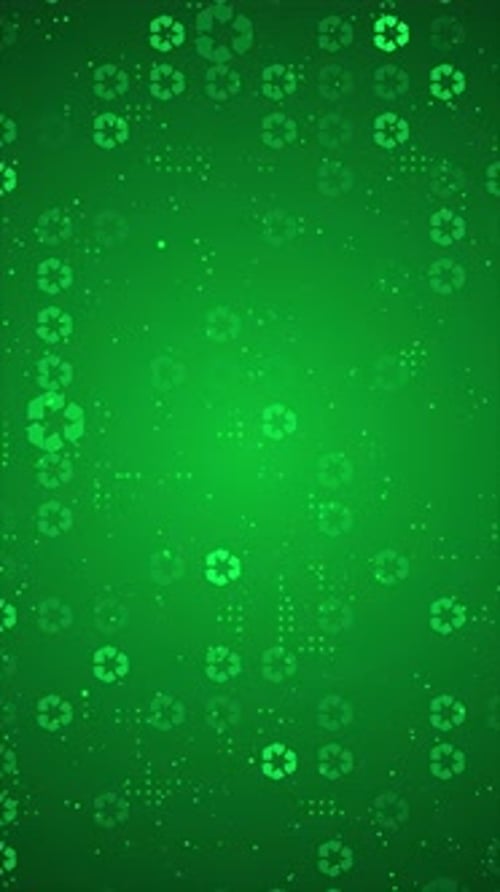 Recycle Bin Icon Technology Abstract Vertical Background Loop