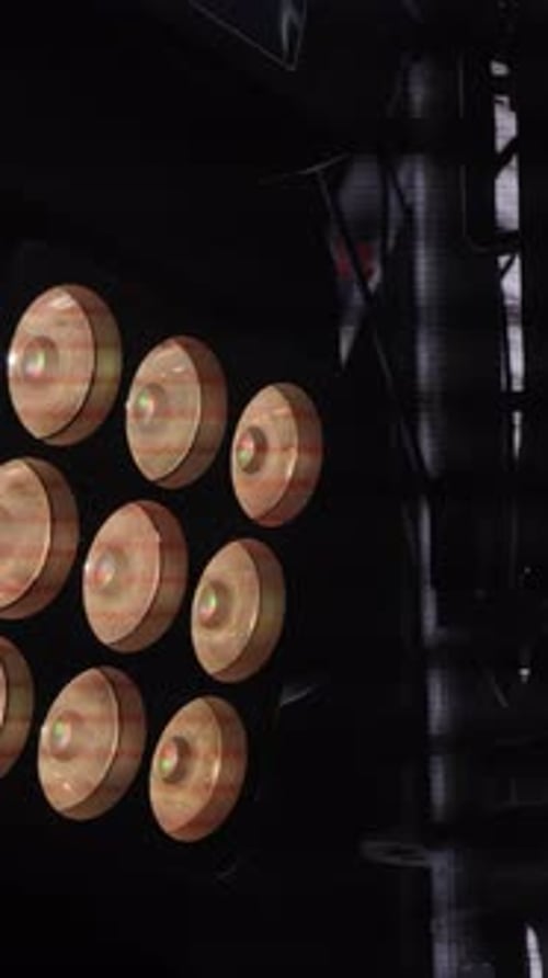Stage Lights Changing Colors on Vertical Display