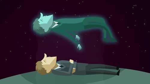 Astral Projection Animation: Spirit Leaves Body and Floats into Space
