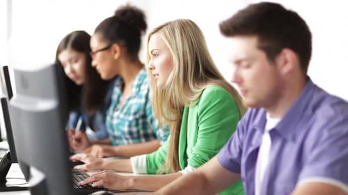 Modern Students in Computer Class Learning