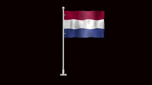 Flagge der Niederlande weht