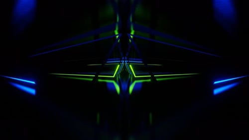 Blue And Green Neon Shapes Area Background Vj Loop In 4K