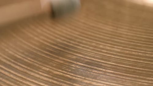 Close Up of Cymbal Being Played