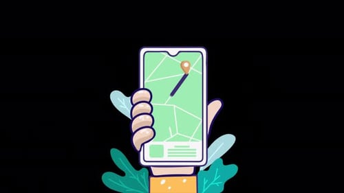 Mobile App Taxi Order Any Payment Alpha Channel 4K