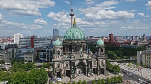 Aerial view of Berlin Cathedral , Germany