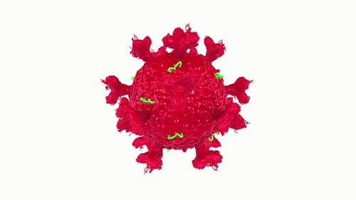 3D Rendering of a Virus with Spikes