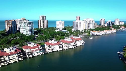 Naples Luxury Highrises Aerial Beach View