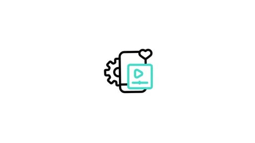 Icono animado de marketing de contenidos