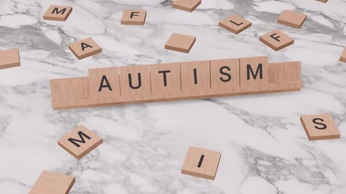 AUTISM word on scrabble