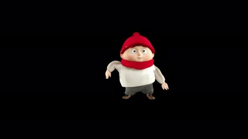 Cute 3D Animated Winter Boy Dancing Loop