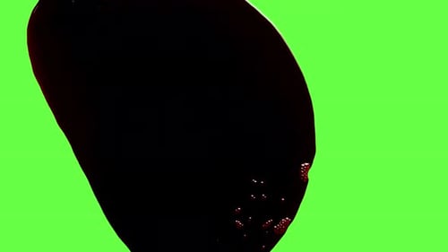Carnage Collection: Chroma keying effect of a big pool of blood flowing slowly on the screen shot at
