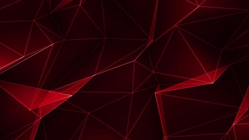 Abstract Red Plexus Network Geometry Loop Animation