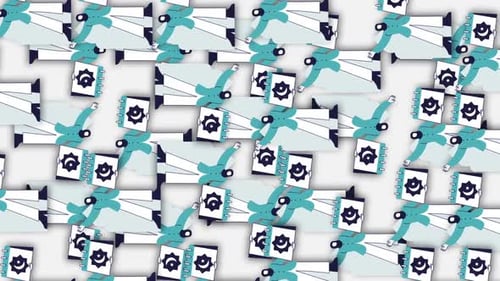 Bucle de iconos de calendario mensual