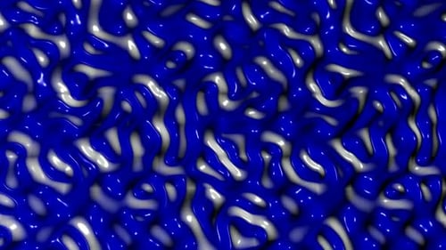Background with Blue and White Waves of Plasma, 3D Render, Unique Design, Exclusive, Reflection
