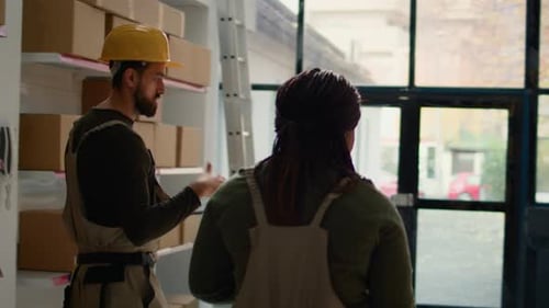 Manager Preparing Warehouse Orders
