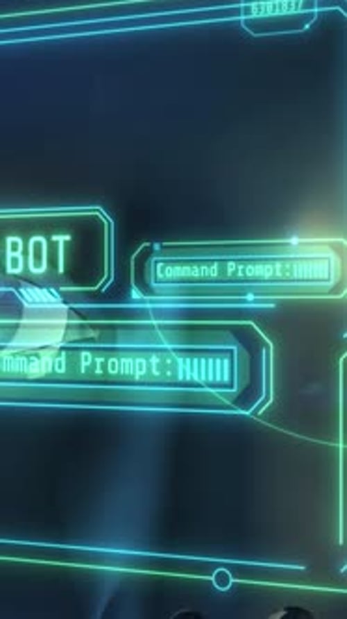 Scifi Artificial Intelligence Chatbot Closeup 3D Render