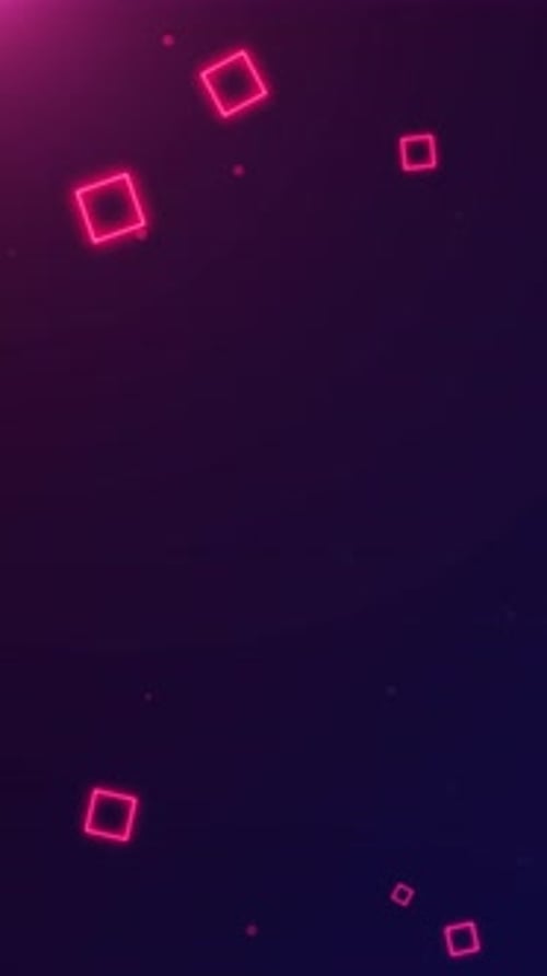 Neon Cubes Animation | Futuristic Gaming Vertical Background