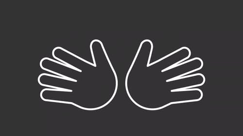 Minimal Hands Waving and Clapping Animation