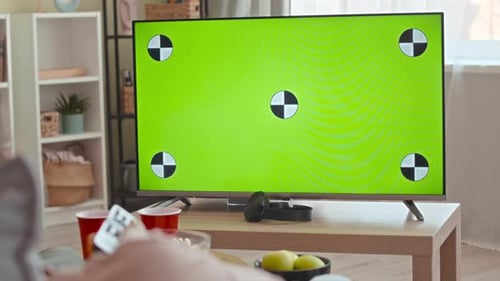 Grüner Kopierraum für Fernsehbildschirm
