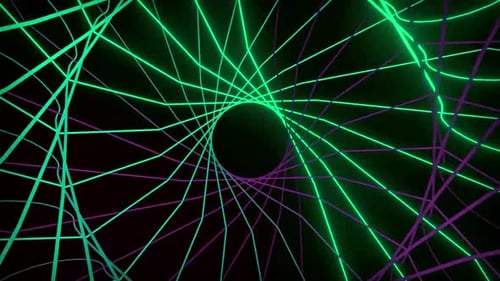 Neon Line with VJ loop tunnel background