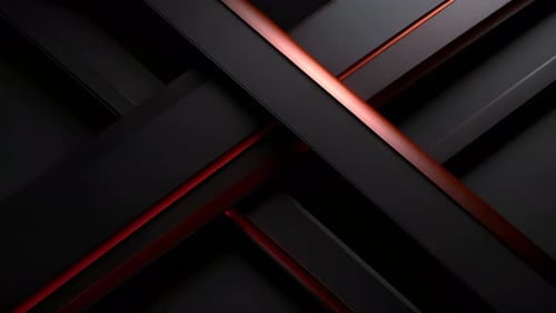 Sleek Black and Red Dynamic Geometric Background Animation