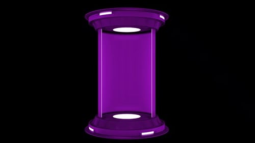 Plataforma de ficção científica futurista roxa abstrata Alpha Loop