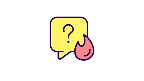 Animated Hot Question Color Icon