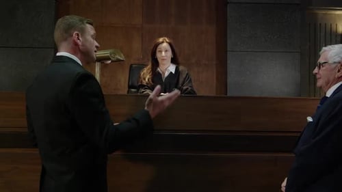 Lawyers arguing with judge in court room HD