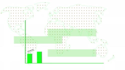 Growth graph on white background.Rising bar graph blue with arrow, professional look. mz_1025