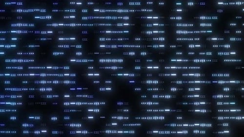 Computer Data Transfer High Tech Background. Big Data Flow Futuristic Data Transfer Background. Anim