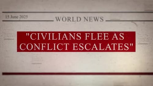 Civilians Flee As Conflict Escalates Newspaper Style Headline Titles