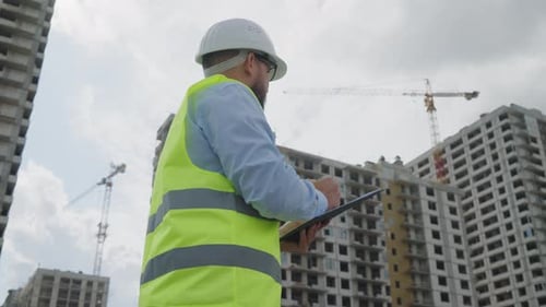 Construction Supervisor Inspecting Site