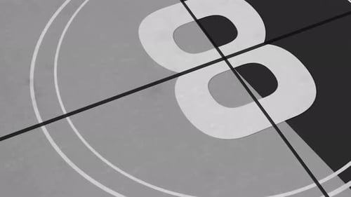 Retro Film Leader Countdown with Gritty Noise Effect