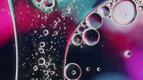 Abstract Colorful Food Oil Drops Bubbles And Spheres Flowing On Water A Surface 52
