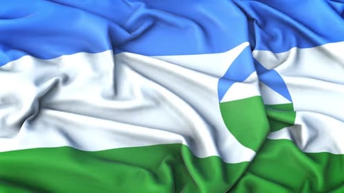 Abstract Fluid Waving Flag Animation