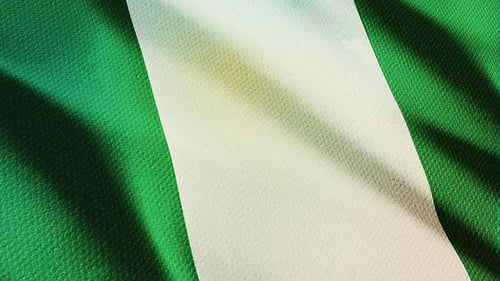 Realistic Waving Nigeria Flag Seamless Loop Animation