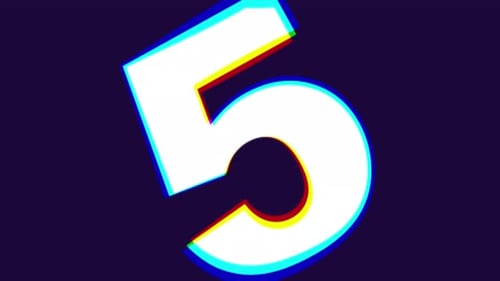 Digital Glitch Countdown with RGB Split Effect